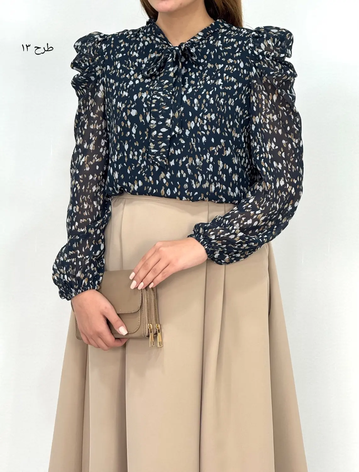 شومیز حریر مجلسی مهلا کد 8156